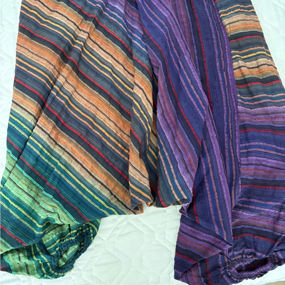 Colorful Striped Harem Pants with Pouch - Picture 4 of 4